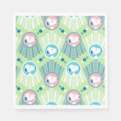 Erdnüsse | Snoopy Mint Green Deko Dreams Pattern Serviette (Vorderseite)