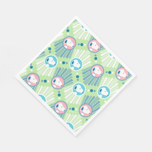 Erdnüsse | Snoopy Mint Green Deko Dreams Pattern Serviette (Ecke)