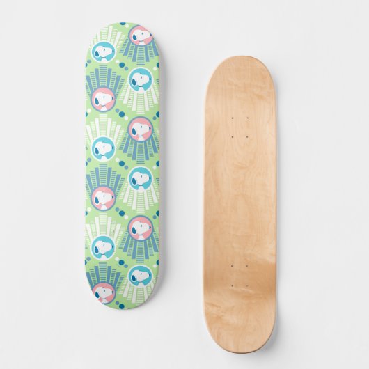 Erdnüsse | Snoopy Mint Green Deko Dreams Pattern Skateboard (Vorderseite)