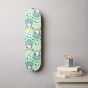 Erdnüsse   Snoopy Mint Green Deko Dreams Pattern Skateboard