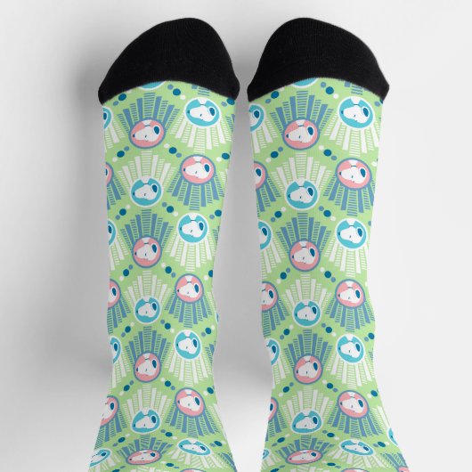 Erdnüsse | Snoopy Mint Green Deko Dreams Pattern Socken (Oben)