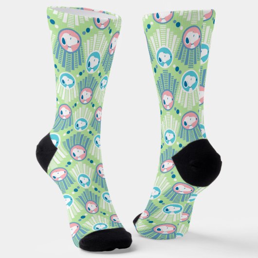 Erdnüsse | Snoopy Mint Green Deko Dreams Pattern Socken (Gewinkelt)