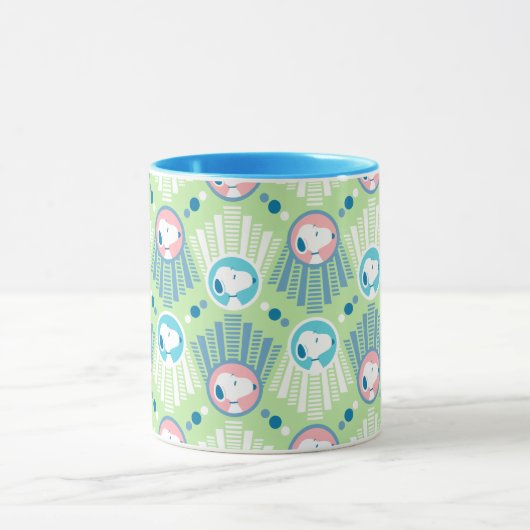 Erdnüsse | Snoopy Mint Green Deko Dreams Pattern Tasse (Zentrum)