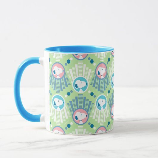 Erdnüsse | Snoopy Mint Green Deko Dreams Pattern Tasse (Links)