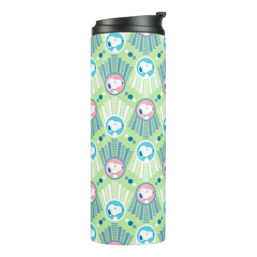 Erdnüsse | Snoopy Mint Green Deko Dreams Pattern Thermosbecher (Nach links gedreht)