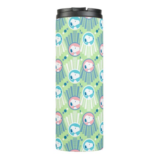 Erdnüsse | Snoopy Mint Green Deko Dreams Pattern Thermosbecher (Rückseite)