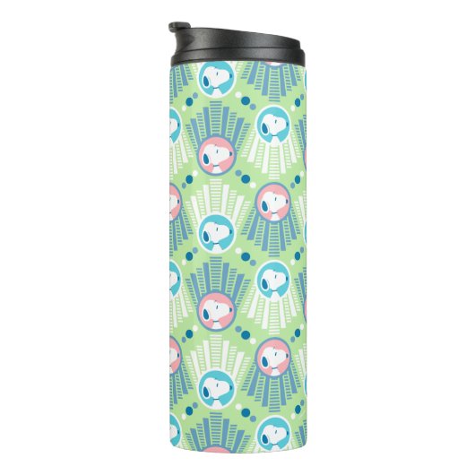 Erdnüsse | Snoopy Mint Green Deko Dreams Pattern Thermosbecher (Nach rechts gedreht)