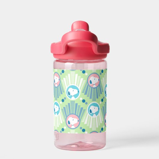 Erdnüsse | Snoopy Mint Green Deko Dreams Pattern Trinkflasche (Rückseite)