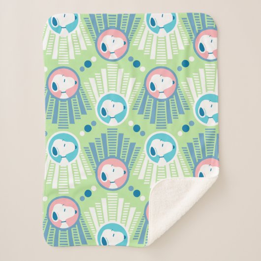 Erdnüsse | Snoopy Mint Green Deko Dreams Sherpadecke (Vorderseite)
