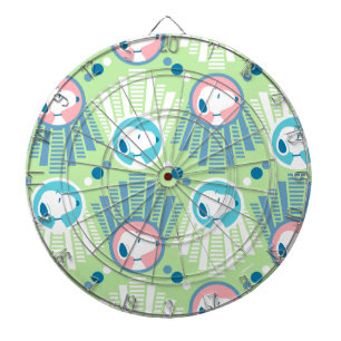 Erdnüsse Snoopy Mint Grün Deco Dreams Muster Dartscheibe