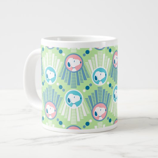 Erdnüsse | Snoopy Mint Grün Deco Dreams Muster Jumbo-Tasse (Vorderseite Links)