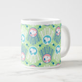 Erdnüsse | Snoopy Mint Grün Deco Dreams Muster Jumbo-Tasse (Vorderseite Rechts)