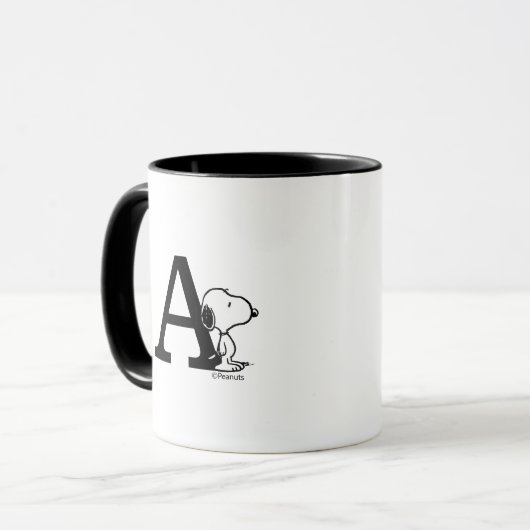 Erdnüsse | Snoopy Monogram A Tasse (Vorderseite Links)