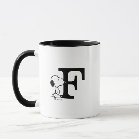 Erdnüsse | Snoopy Monogram F Tasse (Links)