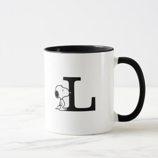 Erdnüsse | Snoopy Monogram L Tasse (Rechts)