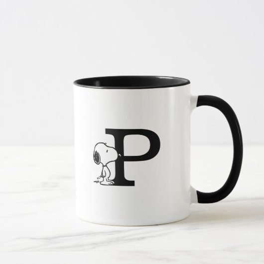 Erdnüsse | Snoopy Monogram P Tasse (Rechts)
