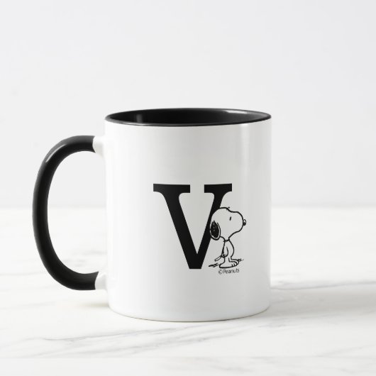 Erdnüsse | Snoopy Monogram V Tasse (Links)
