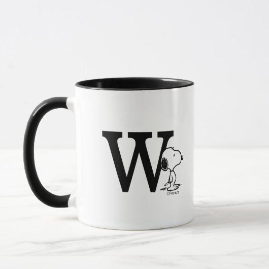 Erdnüsse | Snoopy Monogram W Tasse (Links)