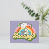 Erdnüsse | Snoopy Music Rainbow Postkarte (Stehend Vorderseite)