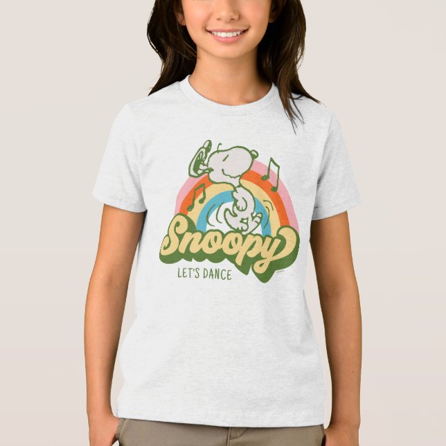 Erdnüsse | Snoopy Music Rainbow Tri-Blend Shirt (Vorderseite)