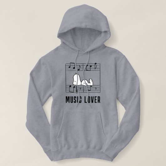 Erdnüsse | Snoopy Musical Notes Hoodie (Design vorne)