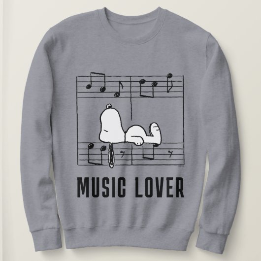 Erdnüsse | Snoopy Musical Notes Sweatshirt (Design vorne)