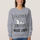 Erdnüsse | Snoopy Musical Notes Sweatshirt (Vorderseite)