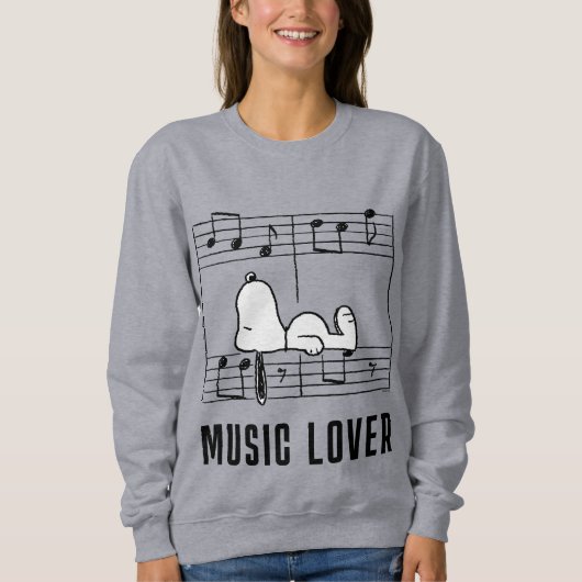 Erdnüsse | Snoopy Musical Notes Sweatshirt (Vorderseite)