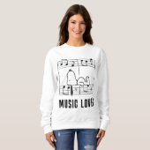Erdnüsse | Snoopy Musical Notes Sweatshirt (Vorne ganz)