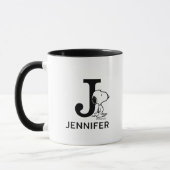Erdnüsse | Snoopy Name & Monogram J Tasse (Links)