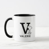 Erdnüsse | Snoopy Name & Monogram V Tasse (Links)