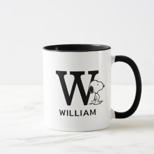 Erdnüsse   Snoopy Name & Monogram W Tasse
