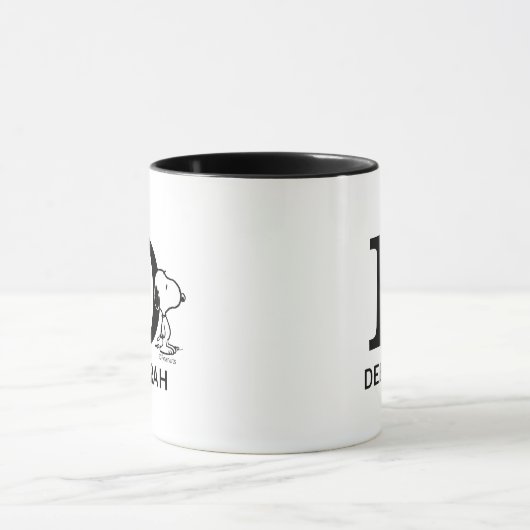 Erdnüsse | Snoopy Name & Monogramm D Tasse (Zentrum)