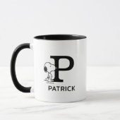 Erdnüsse | Snoopy Name & Monogramm P Tasse (Links)