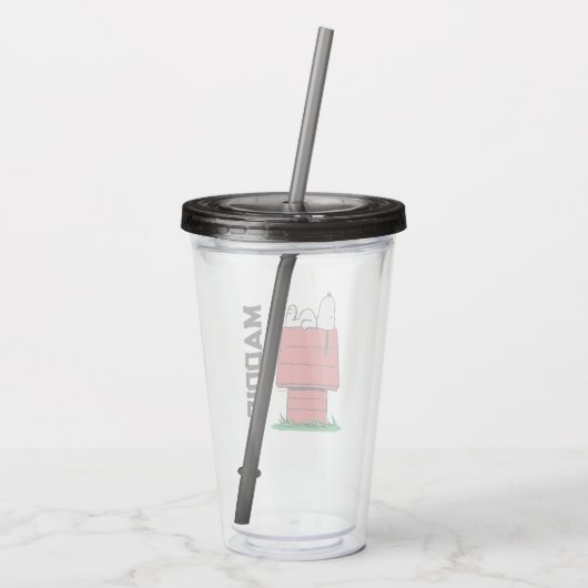 Erdnüsse | Snoopy Napping Acryltrinkbecher (Rückseite)