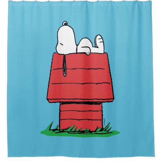 Erdnüsse | Snoopy Napping Duschvorhang (Vorderseite)