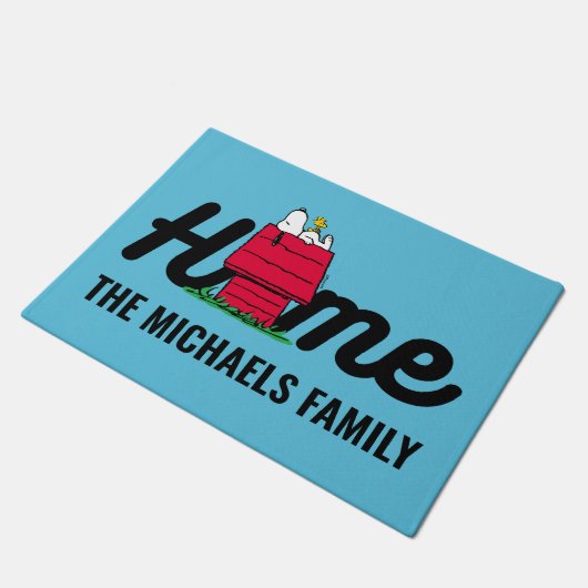 Erdnüsse | Snoopy Napping Fußmatte (Schrägansicht)