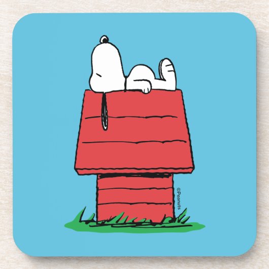 Erdnüsse | Snoopy Napping Getränkeuntersetzer (Vorderseite)