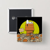 Erdnüsse | Snoopy Napping im Pumpkinpflaster Button (Vorne & Hinten)