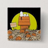 Erdnüsse | Snoopy Napping im Pumpkinpflaster Button (Vorderseite)