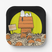 Erdnüsse | Snoopy Napping im Pumpkinpflaster Pappteller (Vorderseite)