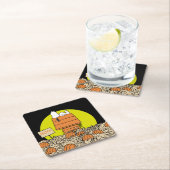 Erdnüsse | Snoopy Napping im Pumpkinpflaster Rechteckiger Pappuntersetzer (Vor Ort)