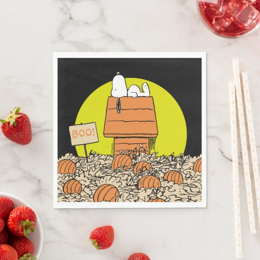 Erdnüsse | Snoopy Napping im Pumpkinpflaster Serviette (Beispiel)