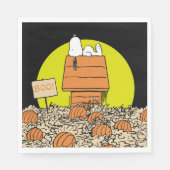 Erdnüsse | Snoopy Napping im Pumpkinpflaster Serviette (Vorderseite)