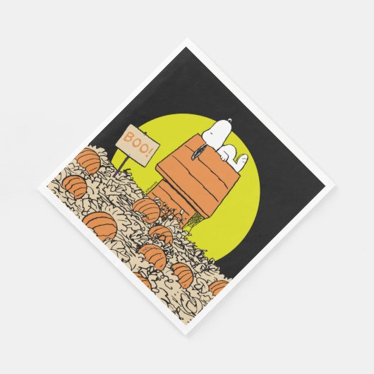 Erdnüsse | Snoopy Napping im Pumpkinpflaster Serviette (Ecke)