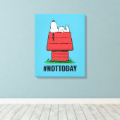 Erdnüsse | Snoopy Napping Leinwanddruck (Insitu (Holzboden))