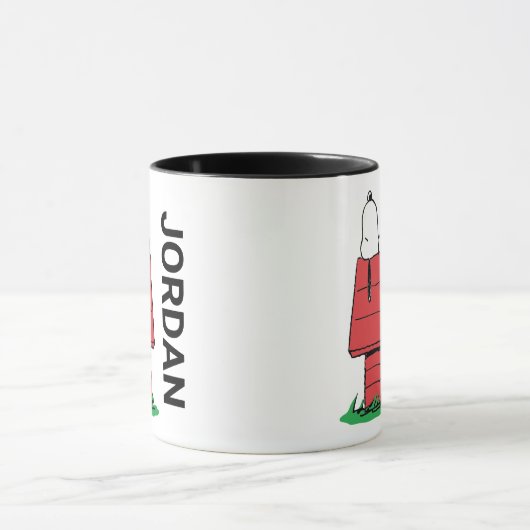 Erdnüsse | Snoopy Napping | Name hinzufügen Tasse (Zentrum)
