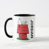 Erdnüsse | Snoopy Napping | Name hinzufügen Tasse (Links)