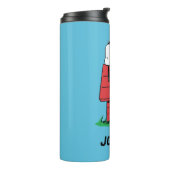 Erdnüsse | Snoopy Napping | Name hinzufügen Thermosbecher (Nach links gedreht)