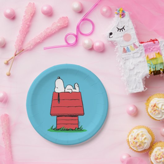 Erdnüsse | Snoopy Napping Pappteller (Party)